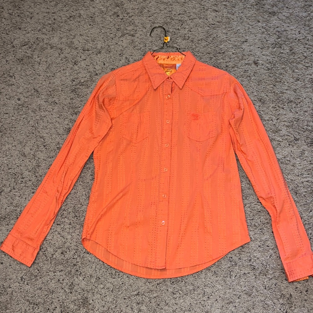 Twenty X Orange Buttondown with Embroidery
